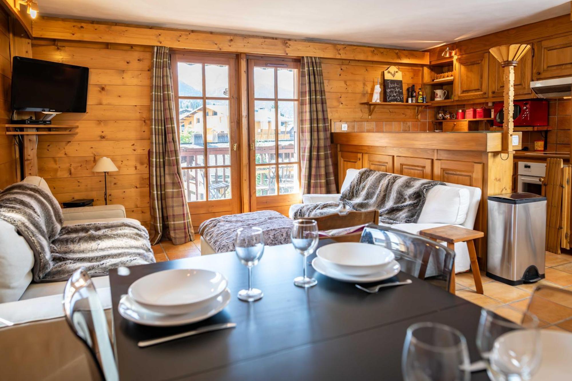 Warm 2-Bedroom Apartment Near The Tourist Office Megève Exteriér fotografie